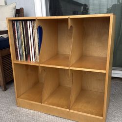 Solid wood record cabinet