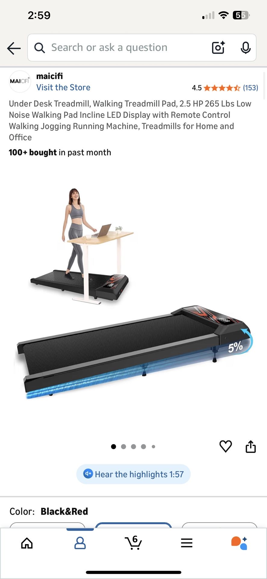 Like New Desk Treadmill With Box