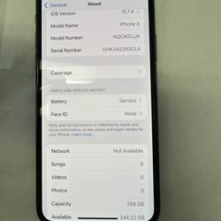 iPhone X factory unlocked 256GB (face id don’t work!!)