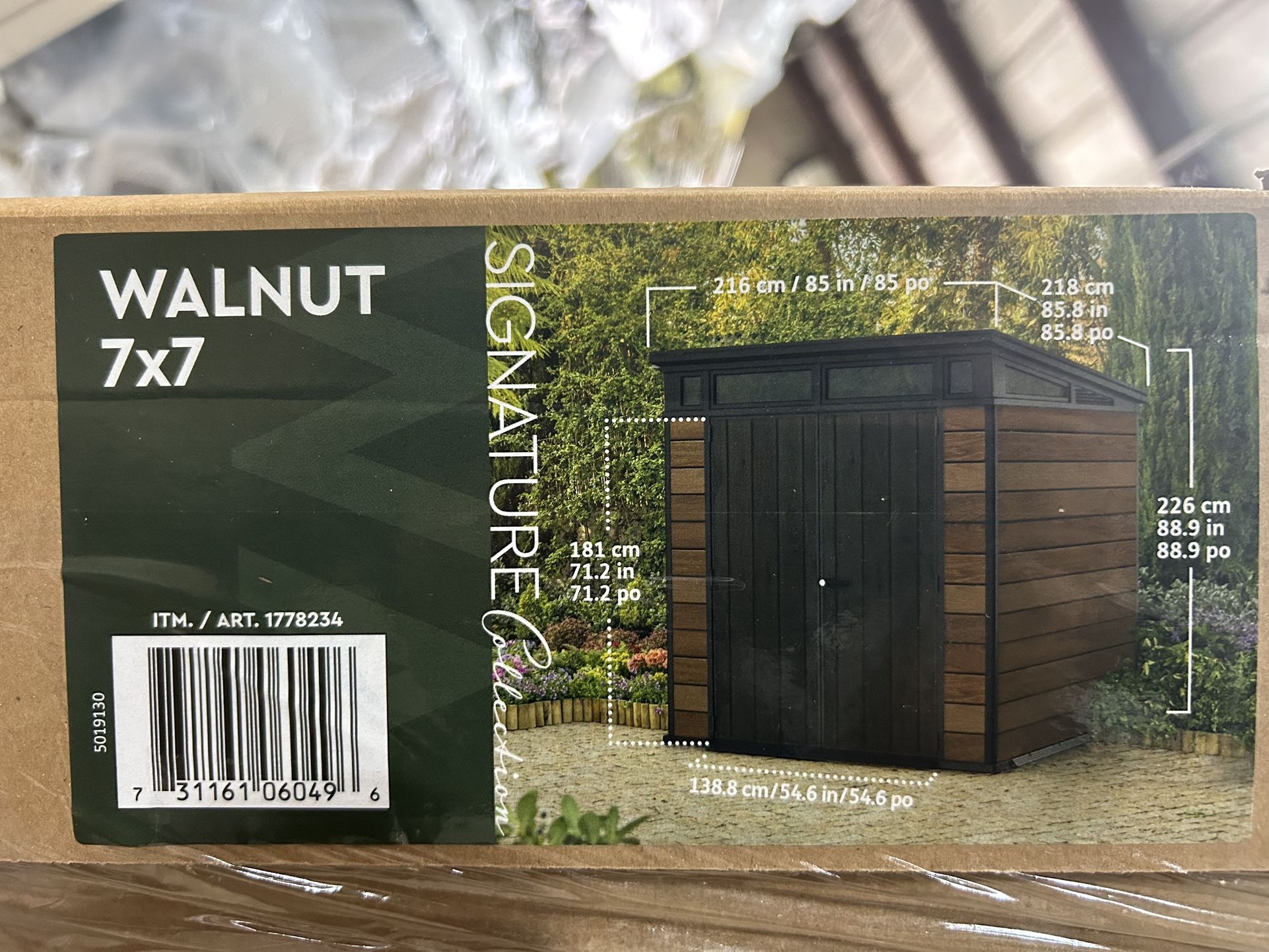 🟤Keter DecoCoat 7x7 Premium Modern Outdoor Storage Shed