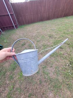 Galvanized watering can