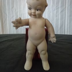 Antique Vintage 5" Biscuit Ceramic Doll