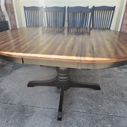 Wooden Table & Six Chairs