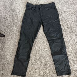 Benjamin Black Faux Leather Jeans (34)