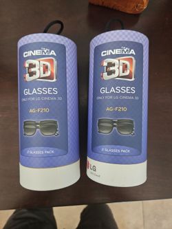 LG AG-F210 Cinema 3D Glasses - 2 Pack - Brand New In Box (NIB) Sealed