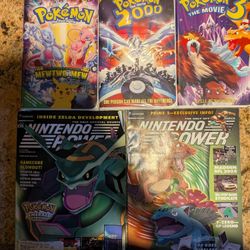 Pokemon Movie Collection VHS And Two Nintendo Power Pokemon Issues.