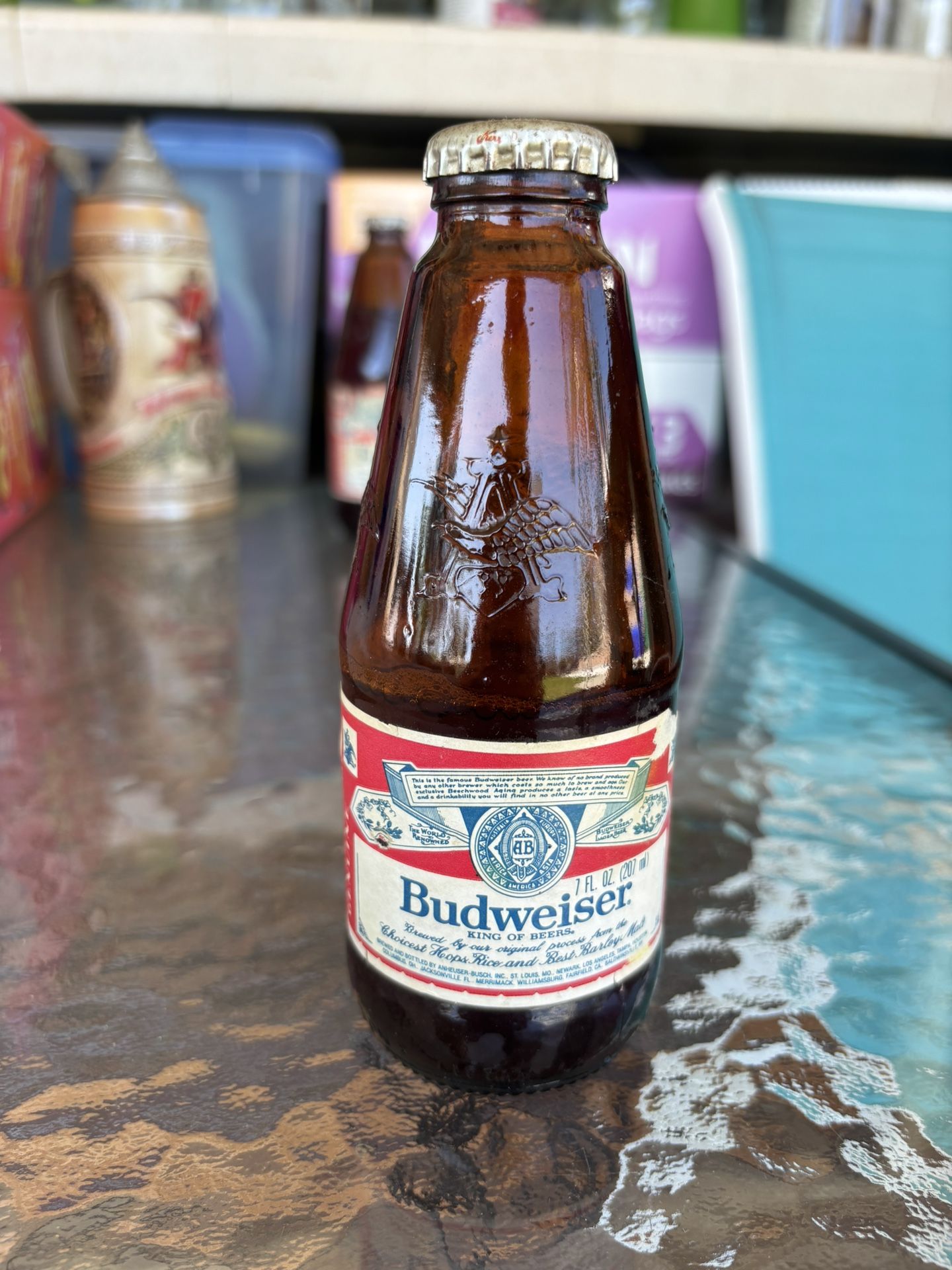 Budweiser 7 Oz Vintage Display Bottle