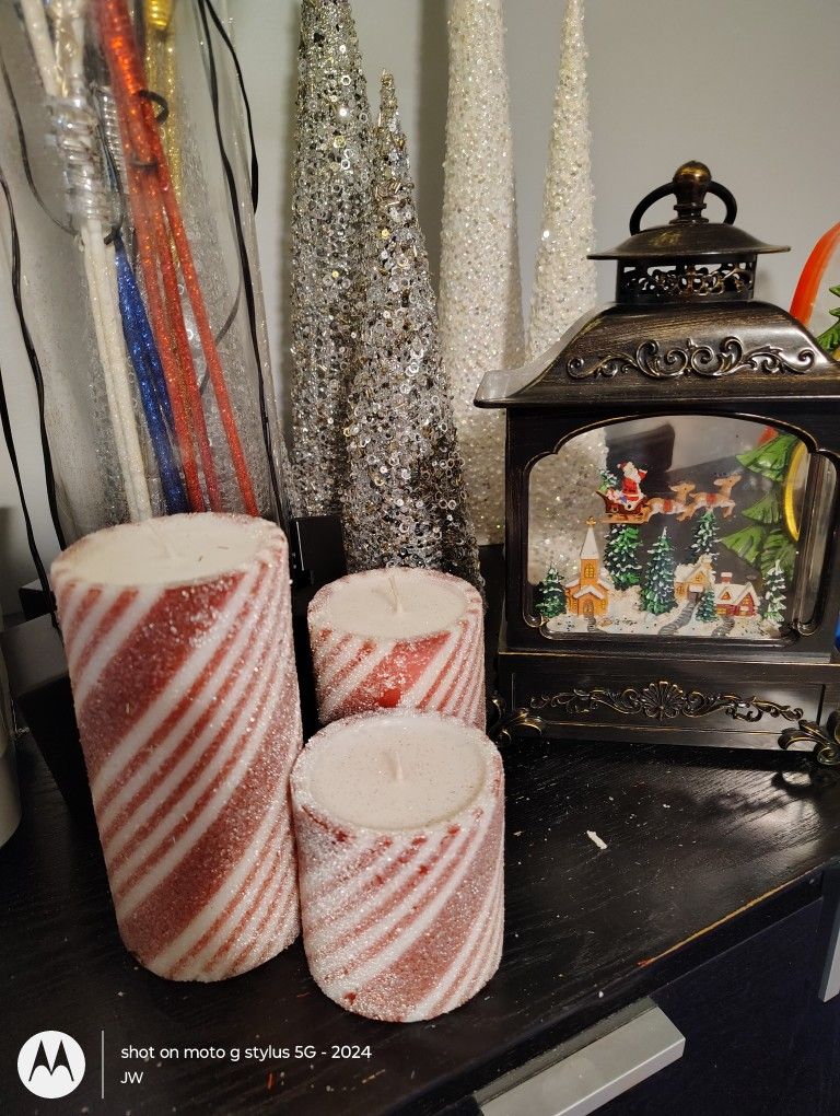 Candy Cane Candles