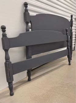 Full size wooden bed frame