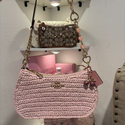 authentic pink coach tabby