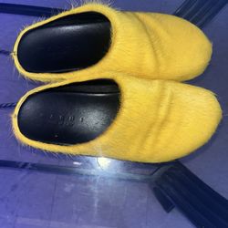 yellow Marni Slides