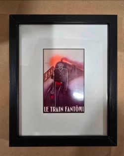 Le Tran Fantome" (The Ghost Train) Vintage Framed Art Print Paul Colin