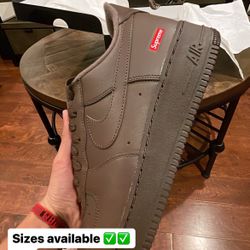 Supreme Air Force 1 Brown Sizes 8M, 9.5M, 10.5M, 11M, & 12M