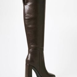 JUSTFAB Monrow Over-The-Knee Boot in Coffee Size 9.5