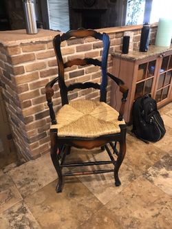 2 Counter Height Rattan Seat Chairs