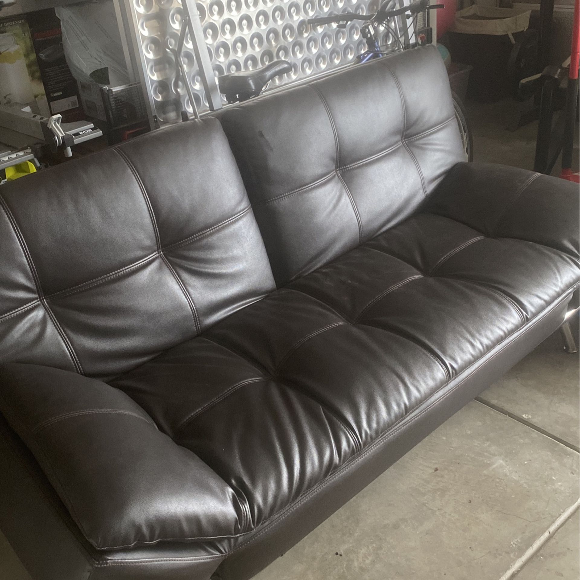 Leather Futon & Day Bed
