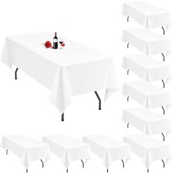 9 Pack White Tablecloth 60x126 Inch White Table  X(5)