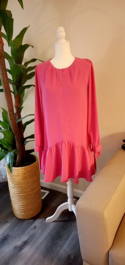 Mare Mare pink ruffled long sleeve dress. S