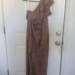 Sequin One Shoulder Dress