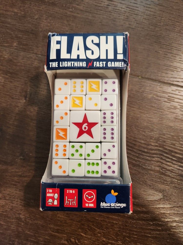 Dice Game for Kids, Teens and Family, Party Tabletop Game for Game Nights, Ages 7 & Up, 2 to 6 Players, Flash by Blue Orange Games, new