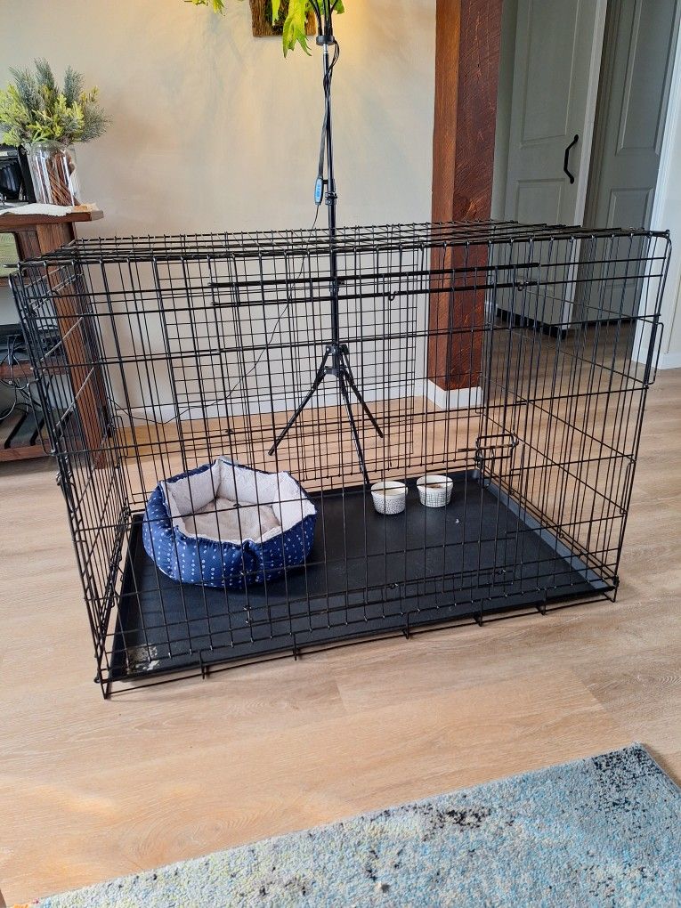 Two Door Foldable Dog Cage