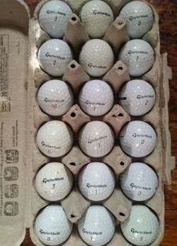 Golf Balls Mixed TaylorMade (18) Used