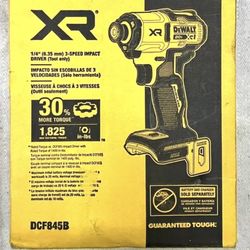 Dewalt XR 1/4 Impact Driver DCF845B