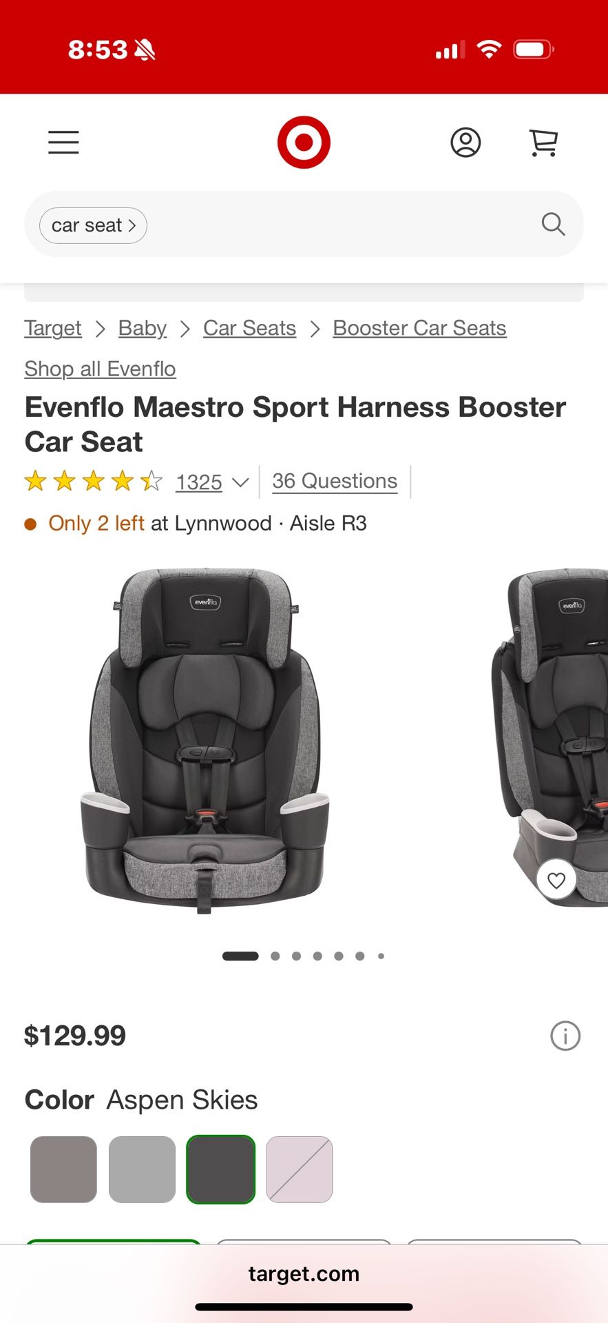 EvenFlo Maestro Sport Booster Seat