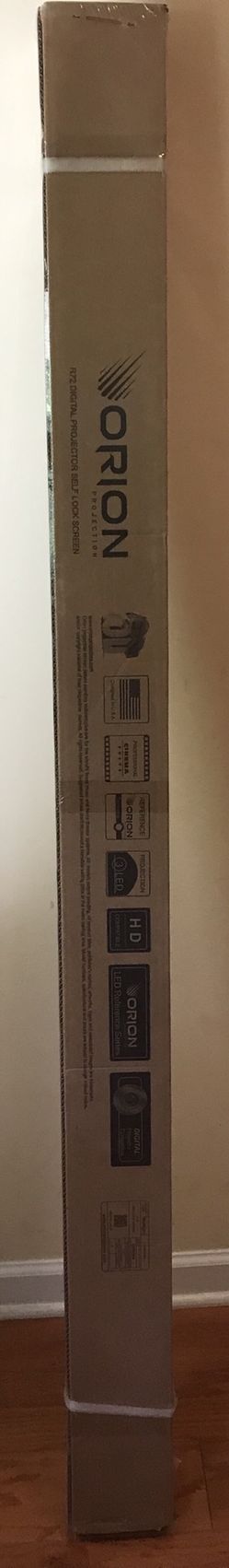 New in Box Orion R72 Self Lock 72" Screen Type A