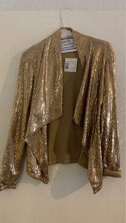 Gold sequin blazer
