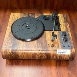 Voksun Record Player/Radio/Bluetooth Speaker