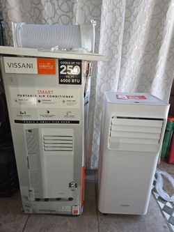 Vissani 6,000 Btu Smart 3in1 Portable Air Conditioner with Remote New (Price Is Firm)