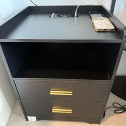Nightstand With Ambient Light And USB Port