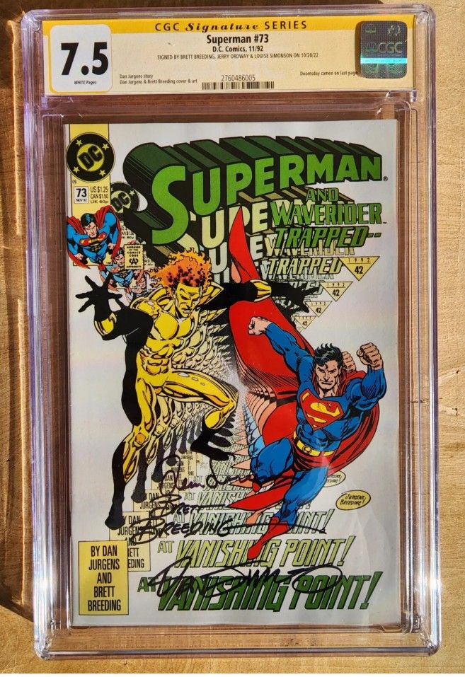 Superman 73 Vol 2 (Signature Series CGC 7.5) 1992