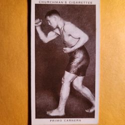 NM Authentic 1938 Churchman's Cigarettes Primo Carnera Boxing Tobacco Card #7