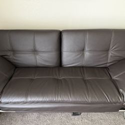 Faux Leather Futon