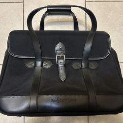 Like New! Polo Ralph Lauren Leather & Nylon Commuter Briefcase