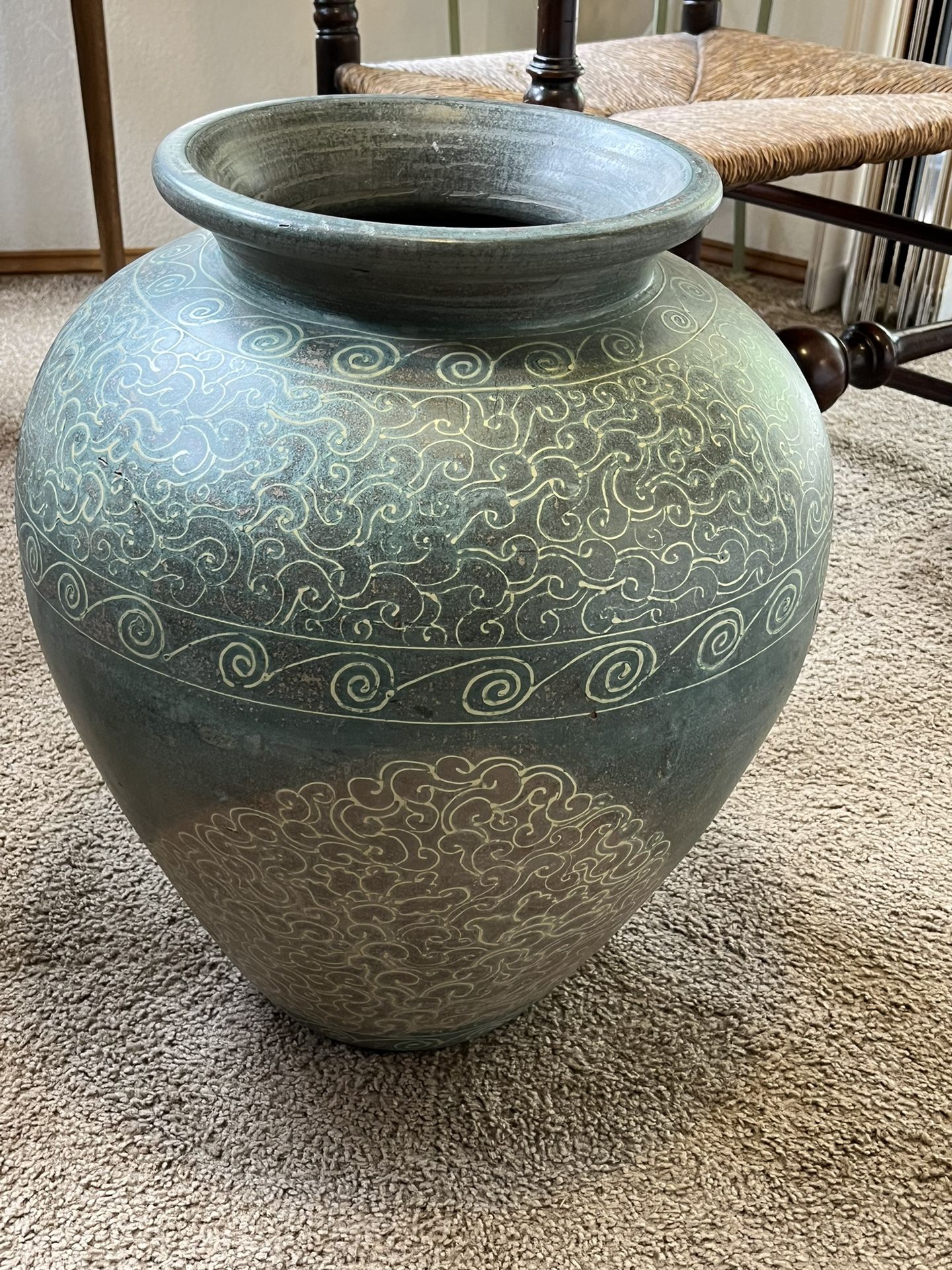 Oversized Terracotta Floor Vase