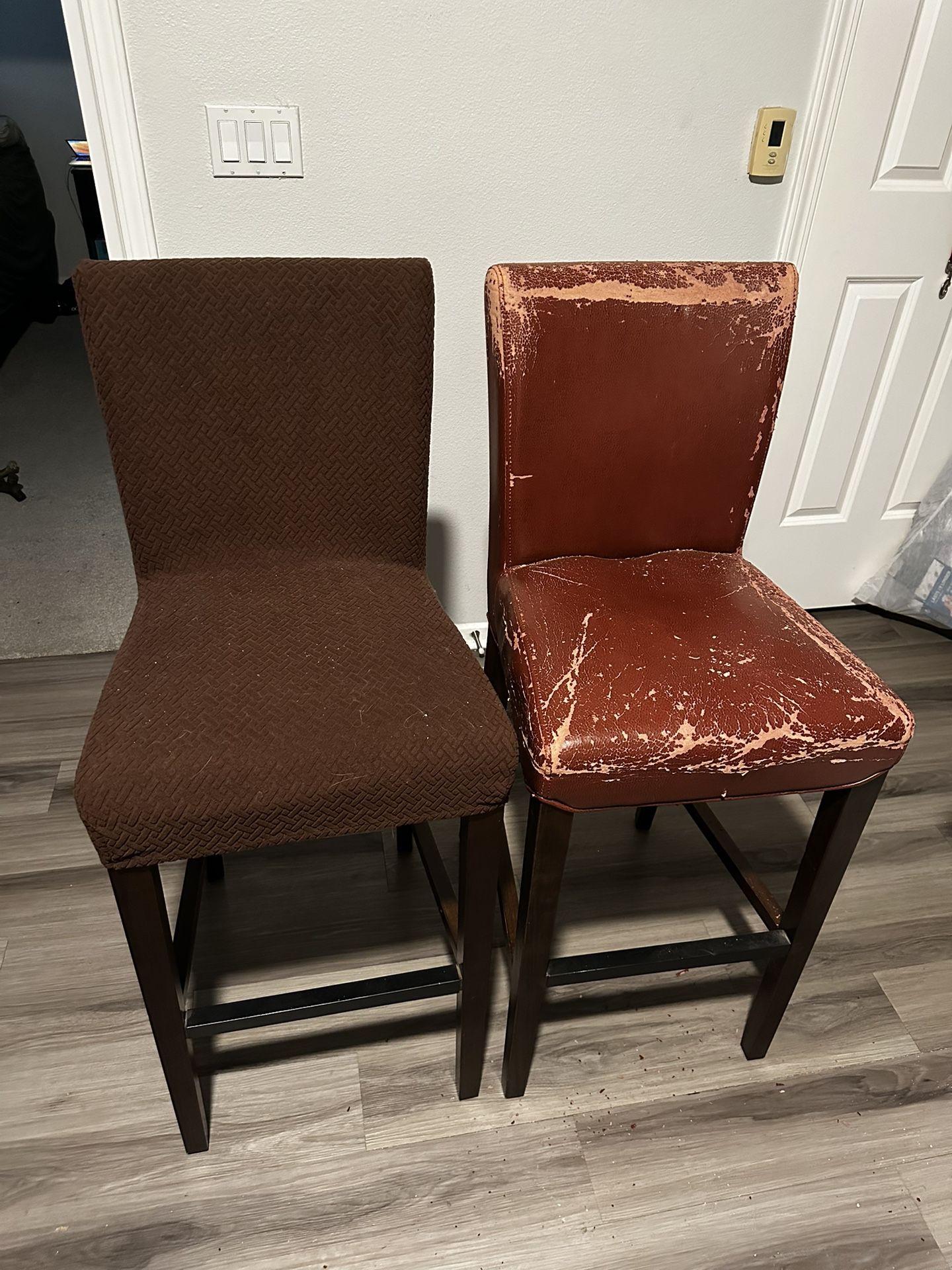 Leather Bar Stools (Set of 4)