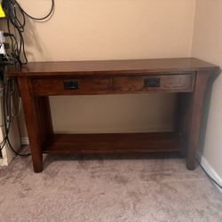 Mission Style Oak Entry Sofà Table 