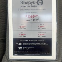 Mattress By Sealy Firm Memory Foam