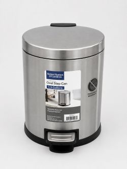 Trash Can, Stainless Steel 1.3 Gallon Oval Step On Trash Can $15 Oh Best Offer