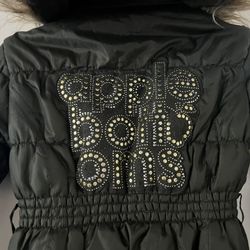 Y2K Apple Bottoms Jeans Puffer Jacket 