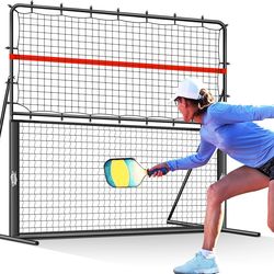 New 6x6FT Pickleball Rebound Net For Dinks Volleys Hits Training,Angle Adjustable Pickle ball Practice Rebounder Net For Outdoor Indoor Driveway Backy