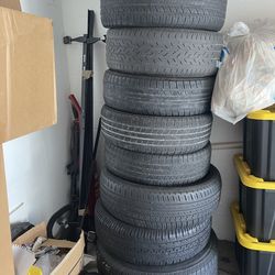 Tires 9 total 30 dollarseach three with rims 75dlloars