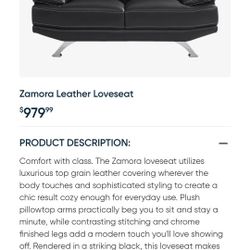 Sofía Vergara Genuine Leather Sofa Set