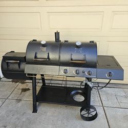 Oklahama Joe bbq grill offset smoker side burner