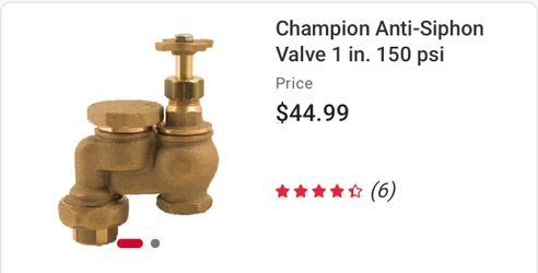 Champion Anti-Siphon Valve 1 in. 150 psi