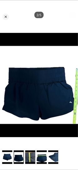 WOMENS MEDIUM HIGH WAISTED ATHLETIC BLACK SHORTS JOYLAB