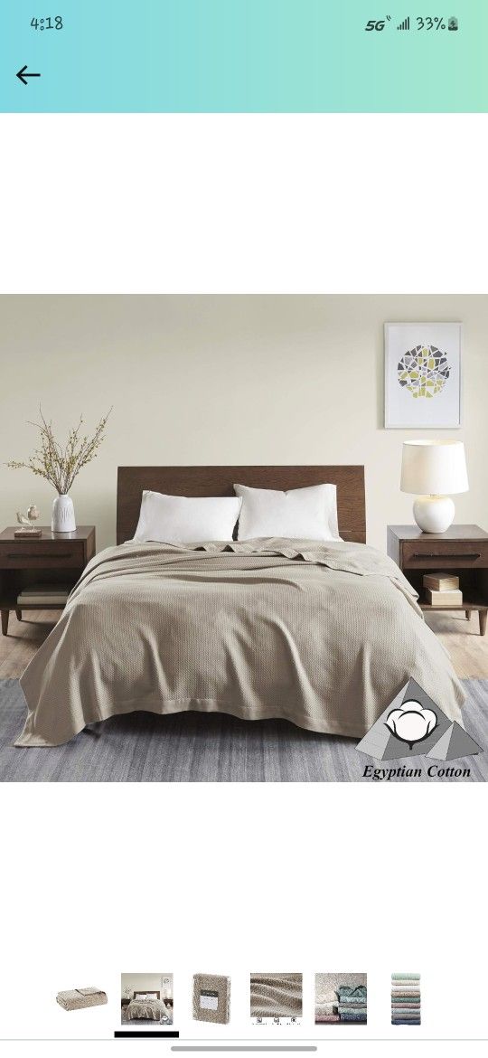 Brand New Egyptian 100% Pure Cotton Blanket In King | Cash Please